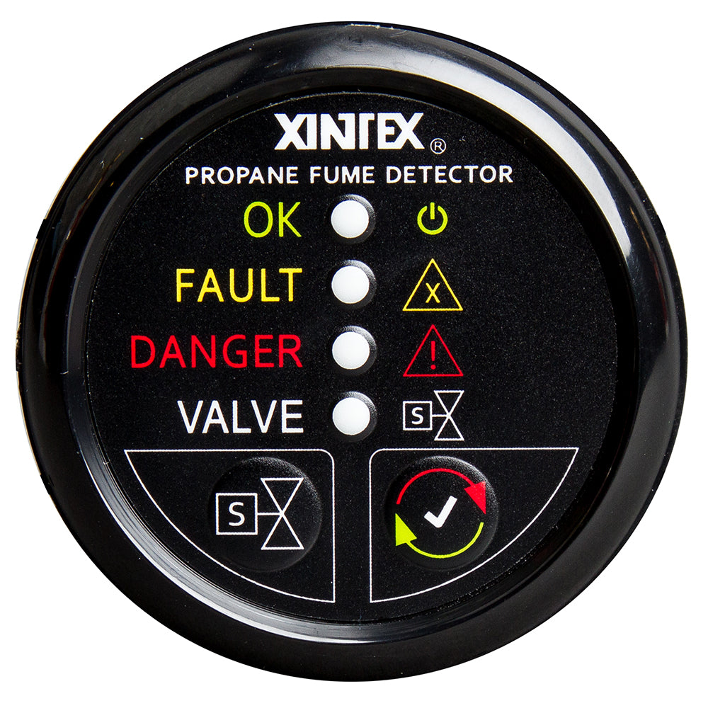Fireboy-Xintex Propane Fume Detector w/Automatic Shut-Off Plastic Sensor - No Solenoid Valve - Black Bezel Display [P-1BNV-R]