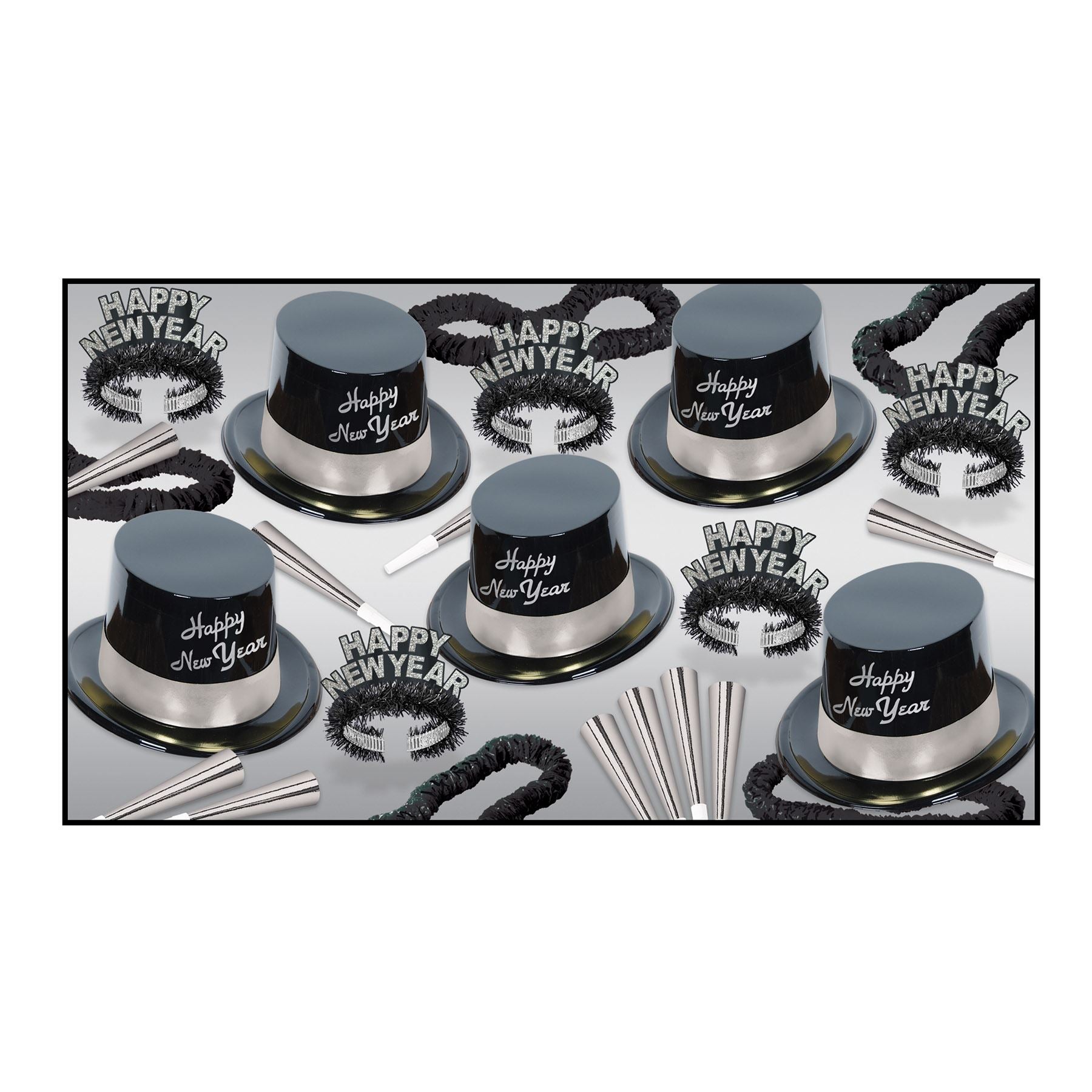 Beistle Silver Legacy Asst for 10 - New Years | Party Supply | Decoration