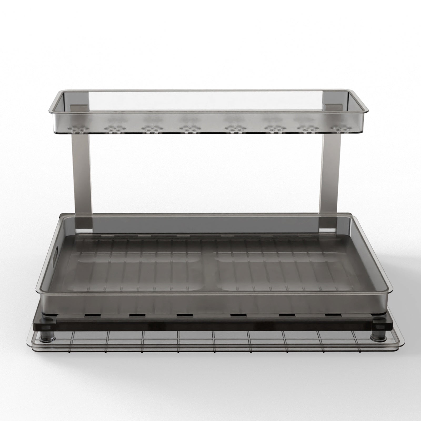 2-Tier Pull Out Under Sink Organizer Cabinet Organizer With Sliding Drawer Tray