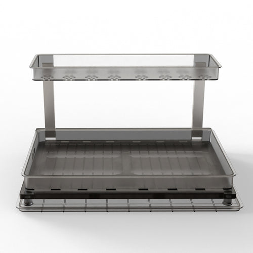 2-Tier Pull Out Under Sink Organizer Cabinet Organizer With Sliding Drawer Tray