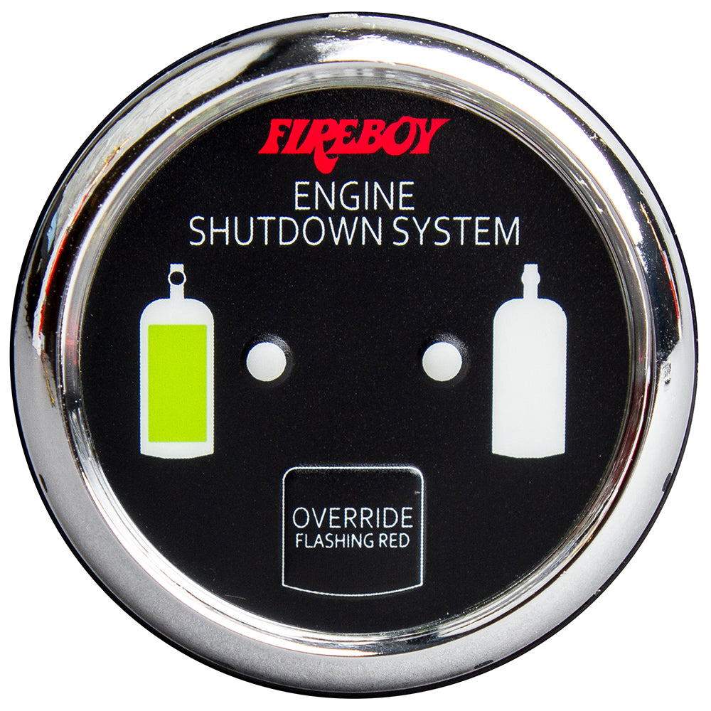 Fireboy-Xintex Deluxe Helm Display w/Gauge Body, LED Color Graphics f/Engine Shutdown System - Chrome Bezel Display [DU-RCH-20-R]