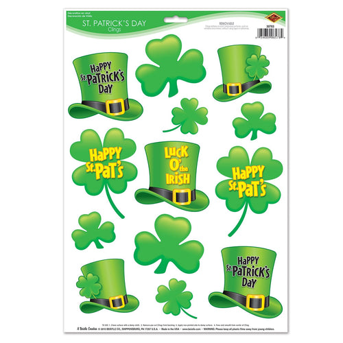 Beistle St Patrick's Day Clings - St. Patricks | Party Supply | Decoration