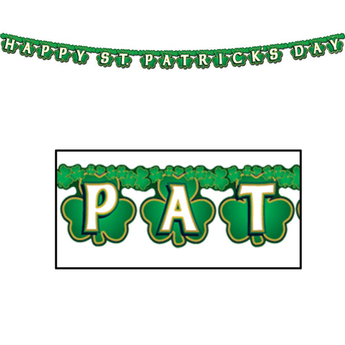 Beistle Shamrock Happy St. Patrick's Day Streamer - St. Patricks | Party