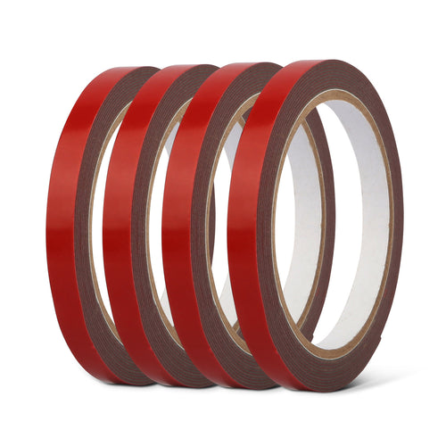 4 Rolls Car Double Sided Tapes Heavy Duty Double Sided Foam Tapes Strong