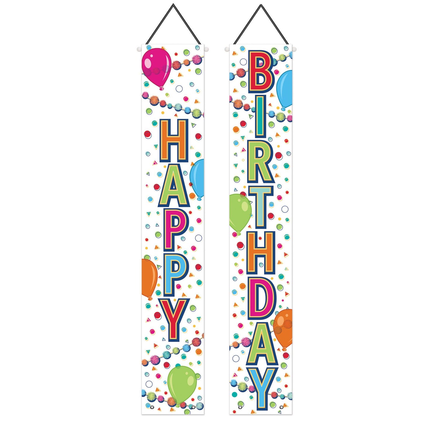 Beistle Happy Birthday Fabric Door Panel Set | Party Supply | Decoration