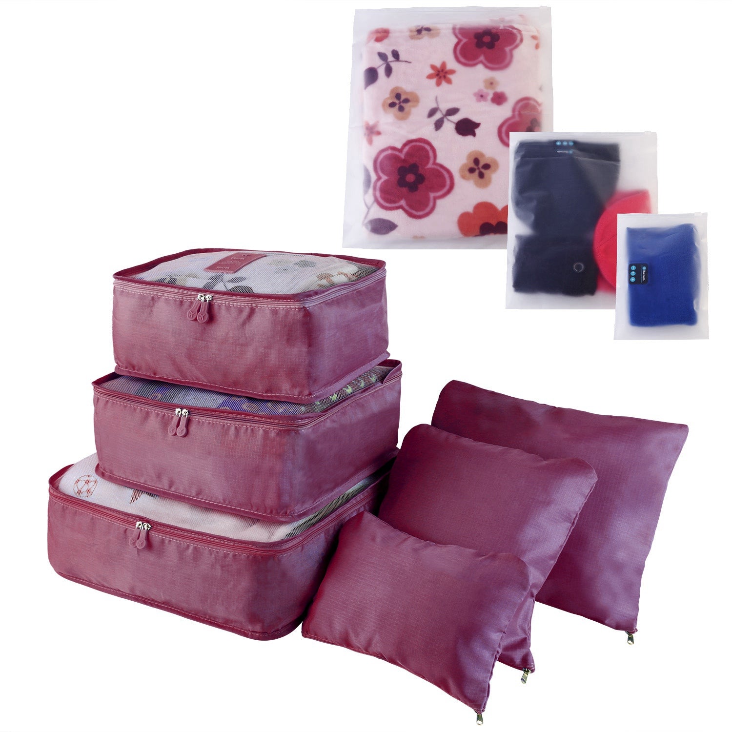 9Pcs Clothes Storage Bags Water-Resistant Travel Luggage Organizer Clothing 1859