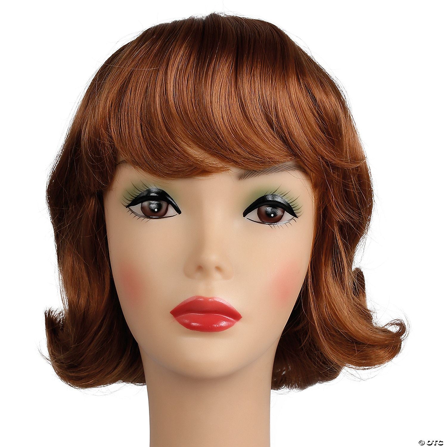 Womens Copper 60s Short Lucy Flip Wig