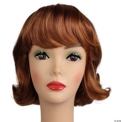 Womens Copper 60s Short Lucy Flip Wig