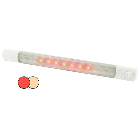 Hella Marine Surface Strip Light w/Switch - Warm White/Red LEDs - 12V [958121101]