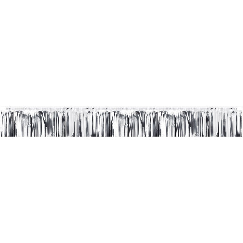 Beistle Metallic Fringe Banner - Silver - General Occasion | Party Supply