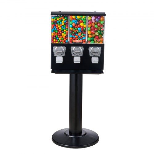 Gumball Machine with Stand Vending Coin Bank Vintage Candy Dispenser Black