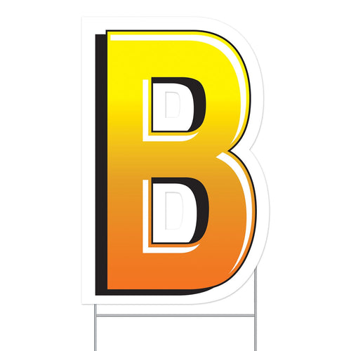 Beistle Plastic "B" Yard Sign - General Occasion | Party Supply | Decoration