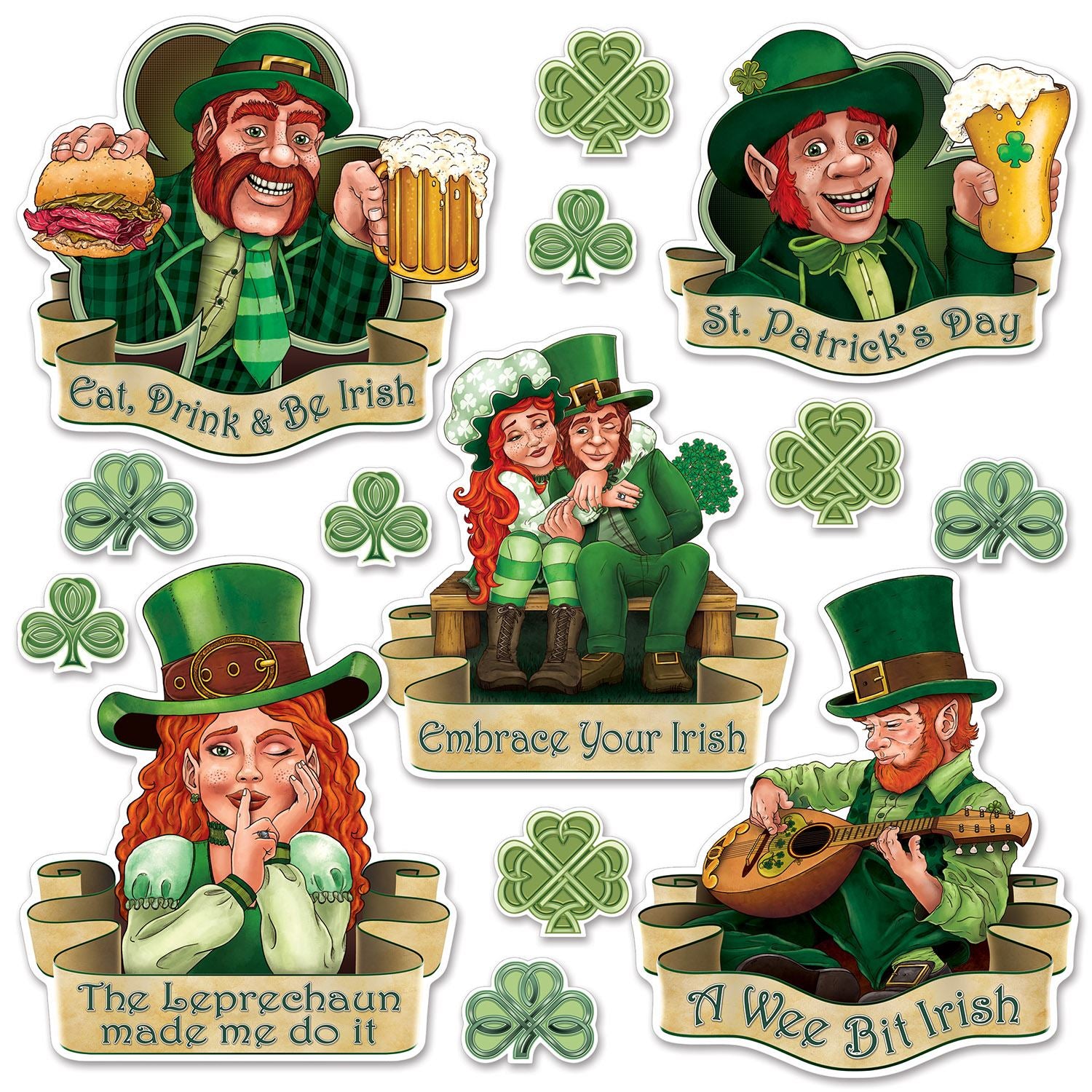 Beistle St Patrick's Day Cutouts - St. Patricks | Party Supply | Decoration