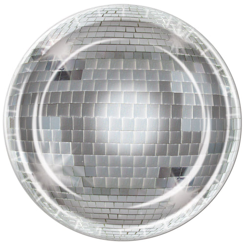 Beistle Disco Ball Plates - 70's | Party Supply | Decoration