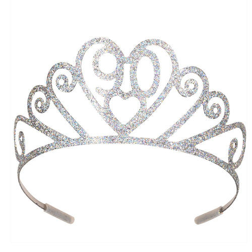 Beistle Glittered Metal 90 Tiara - Birthday-Age Specific | Party Supply