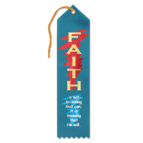 Beistle Faith Is Knowing That He Will Ribbon - Religious | Party Supply
