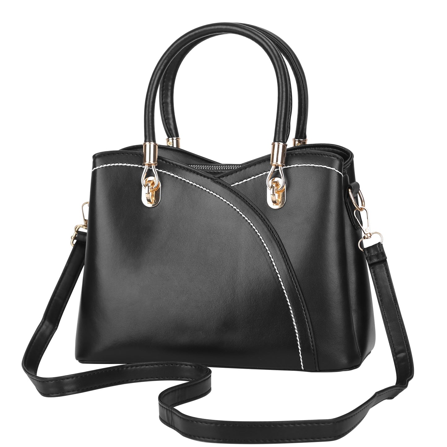 Women Handbags Chic Tote Bags for Ladies Medium-sized Leather Satchel Crossbody
