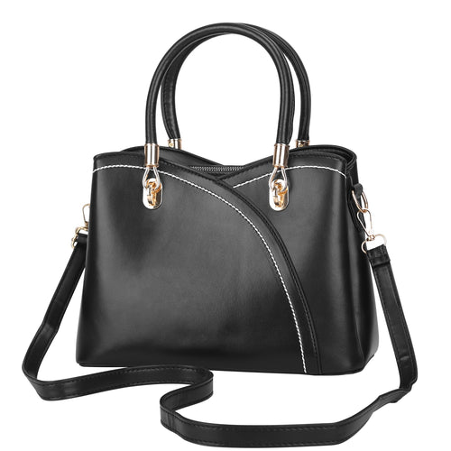 Women Handbags Chic Tote Bags for Ladies Medium-sized Leather Satchel Crossbody