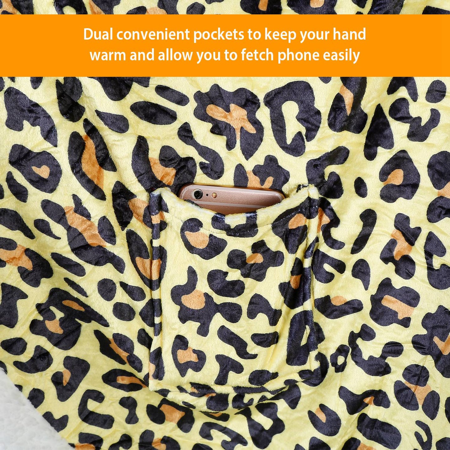 Hoodie Blanket Wrap Wearable Hoodie Snuggle Robe Sweatshirt Soft Lined Cuddle