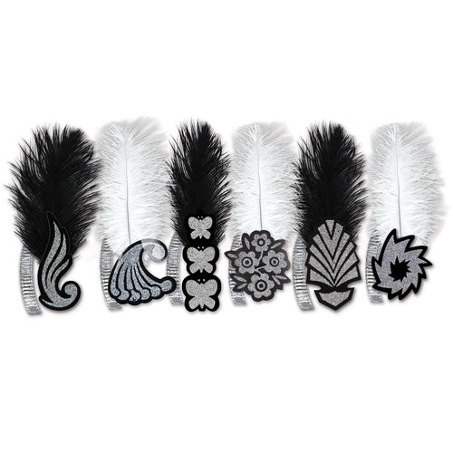 Beistle Black and White Roaring 20's Tiaras - New Years | Party Supply