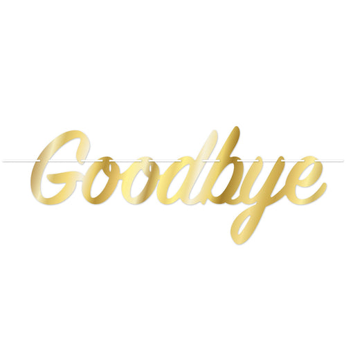Beistle Foil Goodbye Streamer - General Occasion | Party Supply | Decoration