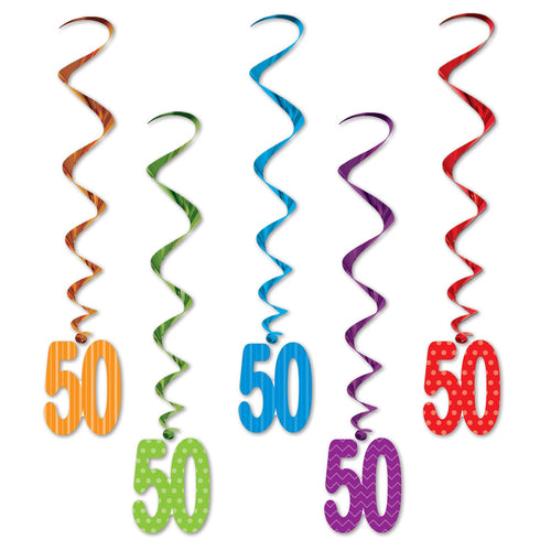 Beistle 50 Whirls - Birthday-Age Specific | Party Supply | Decoration