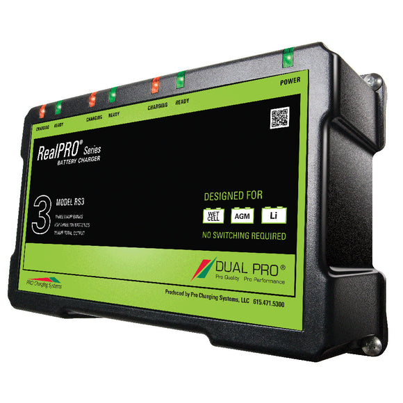 Dual Pro RealPRO Series Battery Charger - 18A - 3-6A-Banks - 12V-36V [RS3]