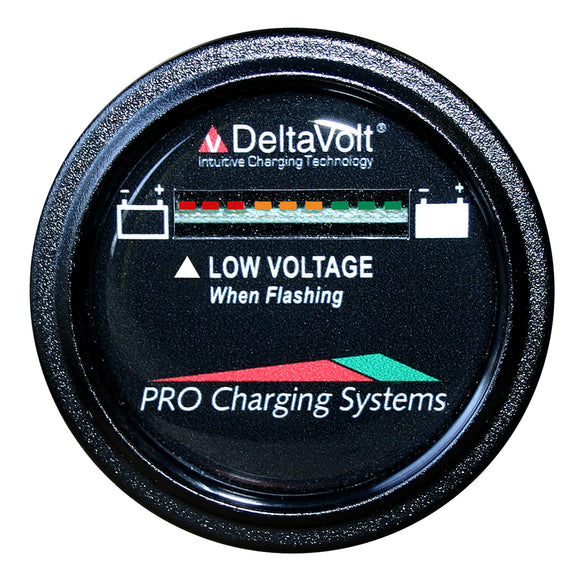 Dual Pro Battery Fuel Gauge - DeltaView Link Compatible - 12V System (1-12V Battery, 2-6V Batteries) [BFGWOV12V]
