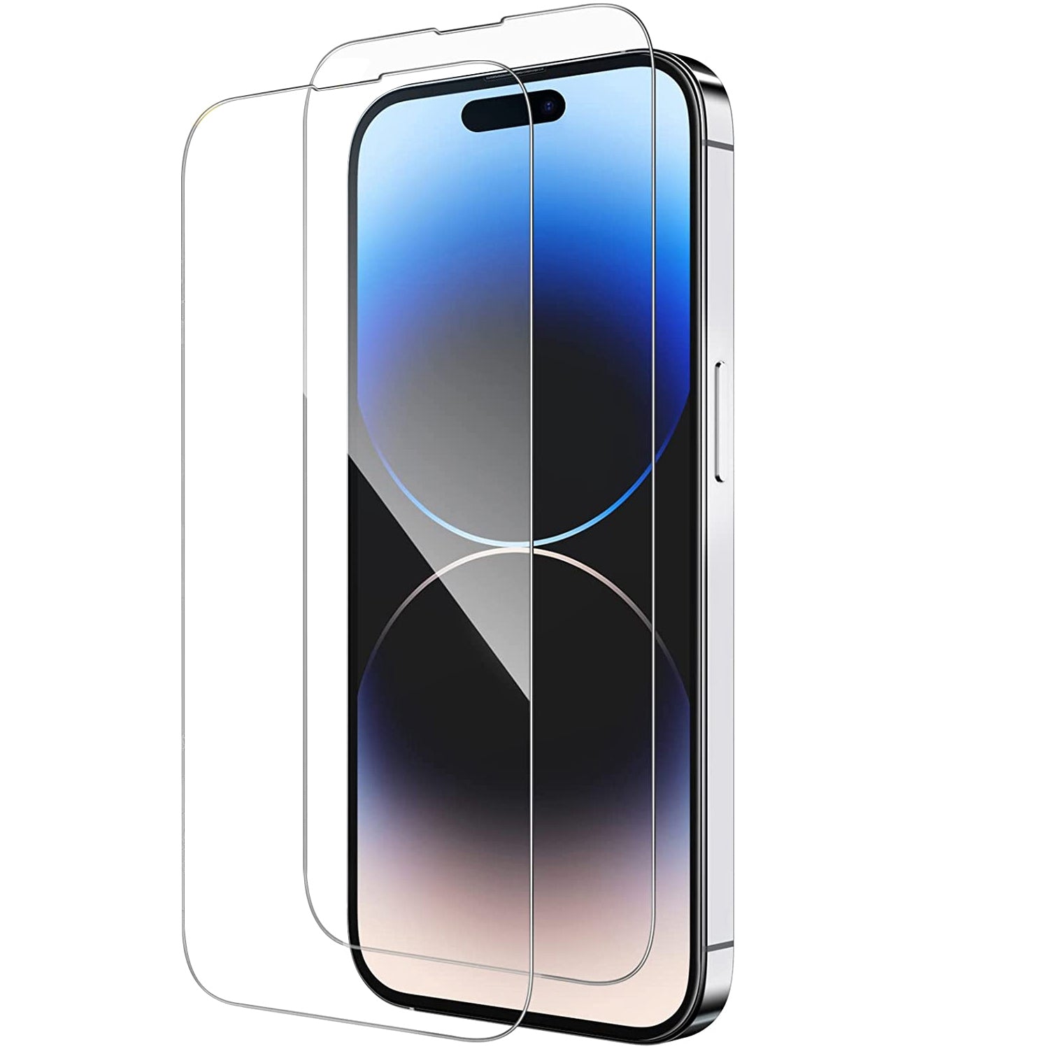 2Pcs HD Clear Screen Protectors Tempered Glass Film Full Coverage Screen 7624
