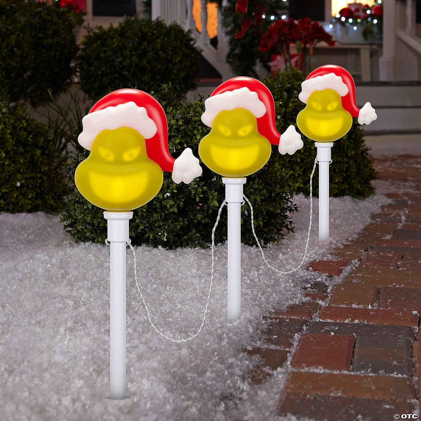 22" Lightshow EmoteGlow Dr. Seuss The Grinch Pathway Yard Stakes