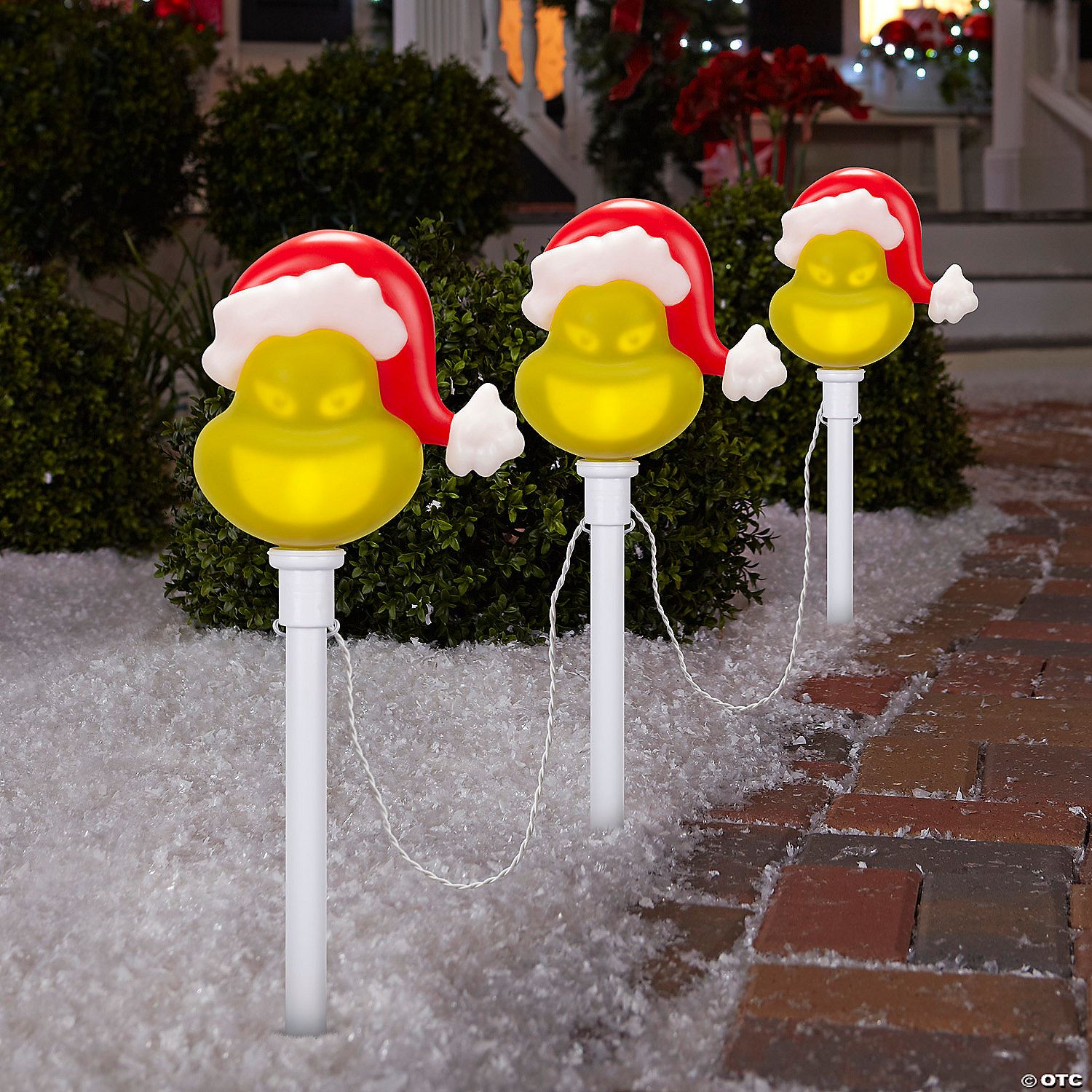22" Lightshow EmoteGlow Dr. Seuss The Grinch Pathway Yard Stakes