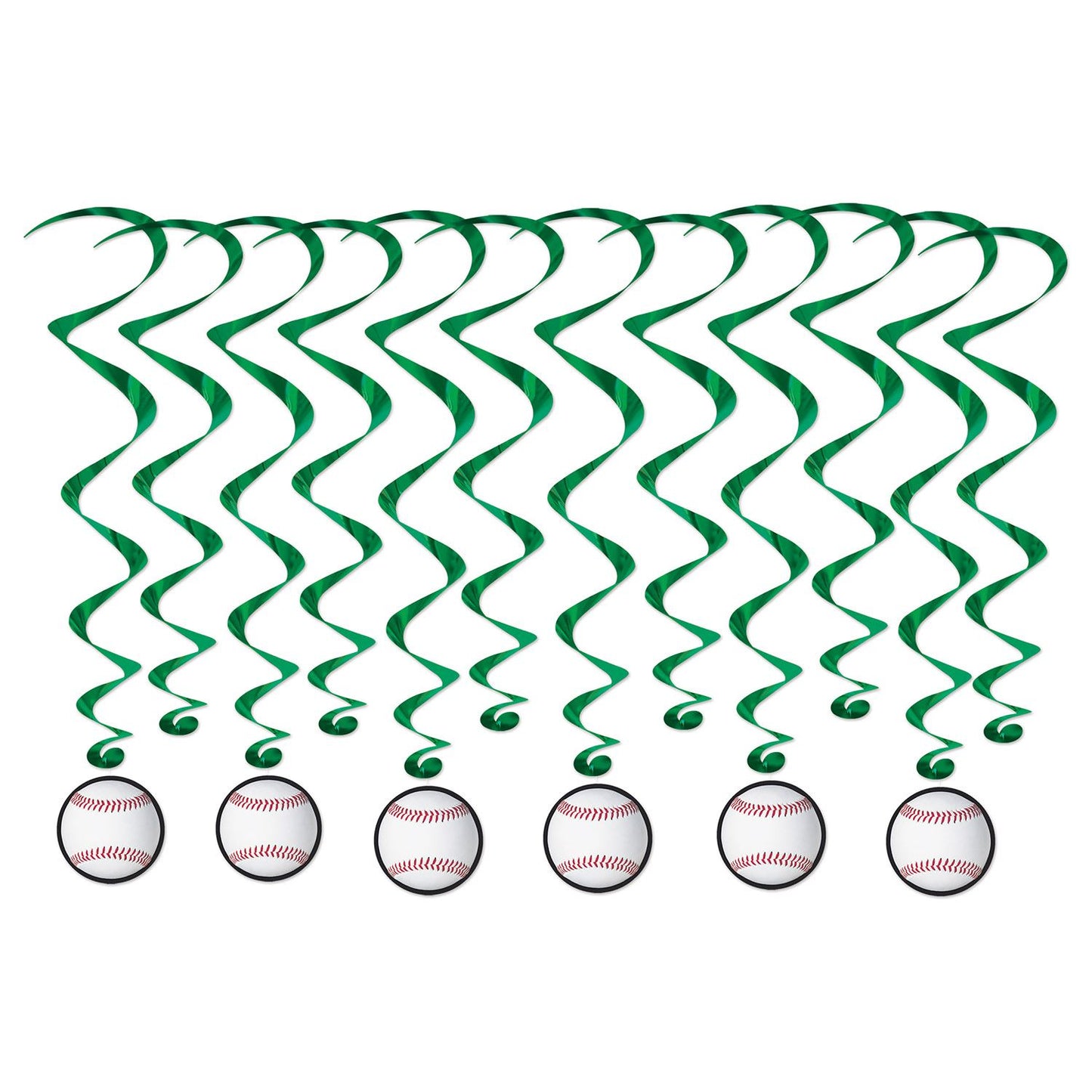 Beistle Baseball Whirls | Party Supply | Decoration