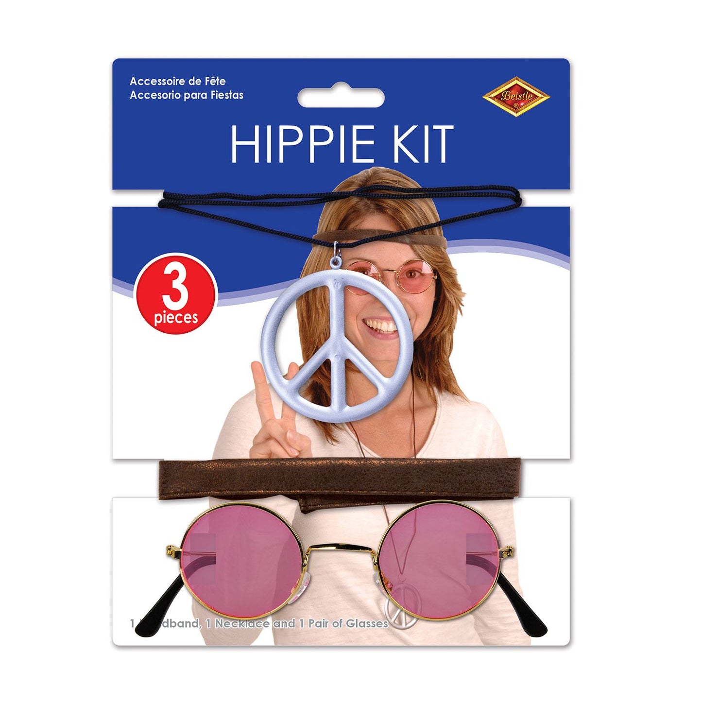 Beistle Hippie Accessory Kit - 60's | Party Supply | Decoration