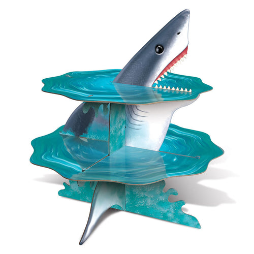 Beistle Shark Cupcake Stand | Party Supply | Decoration