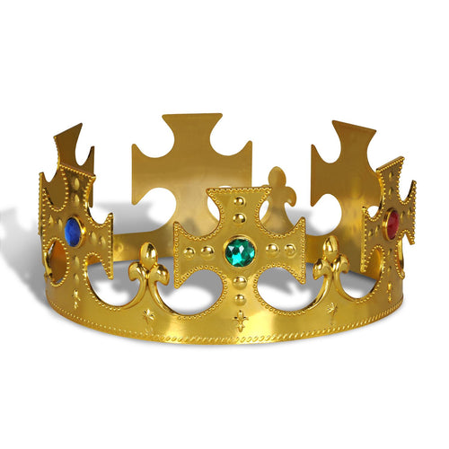 Beistle Plastic Jeweled Kings Crown Gold - Mardi Gras | Party Supply