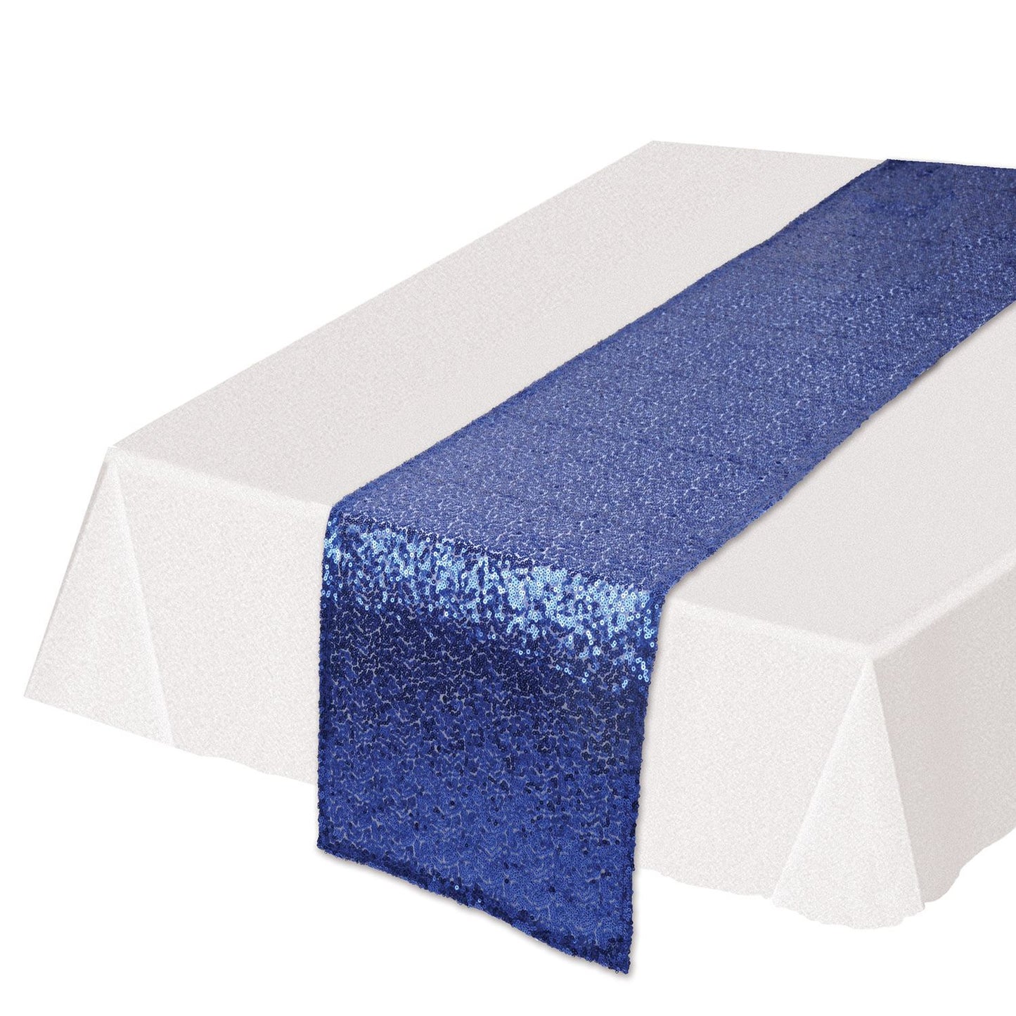 Beistle Sequined Table Runner - Blue - Decoration for General Occasion