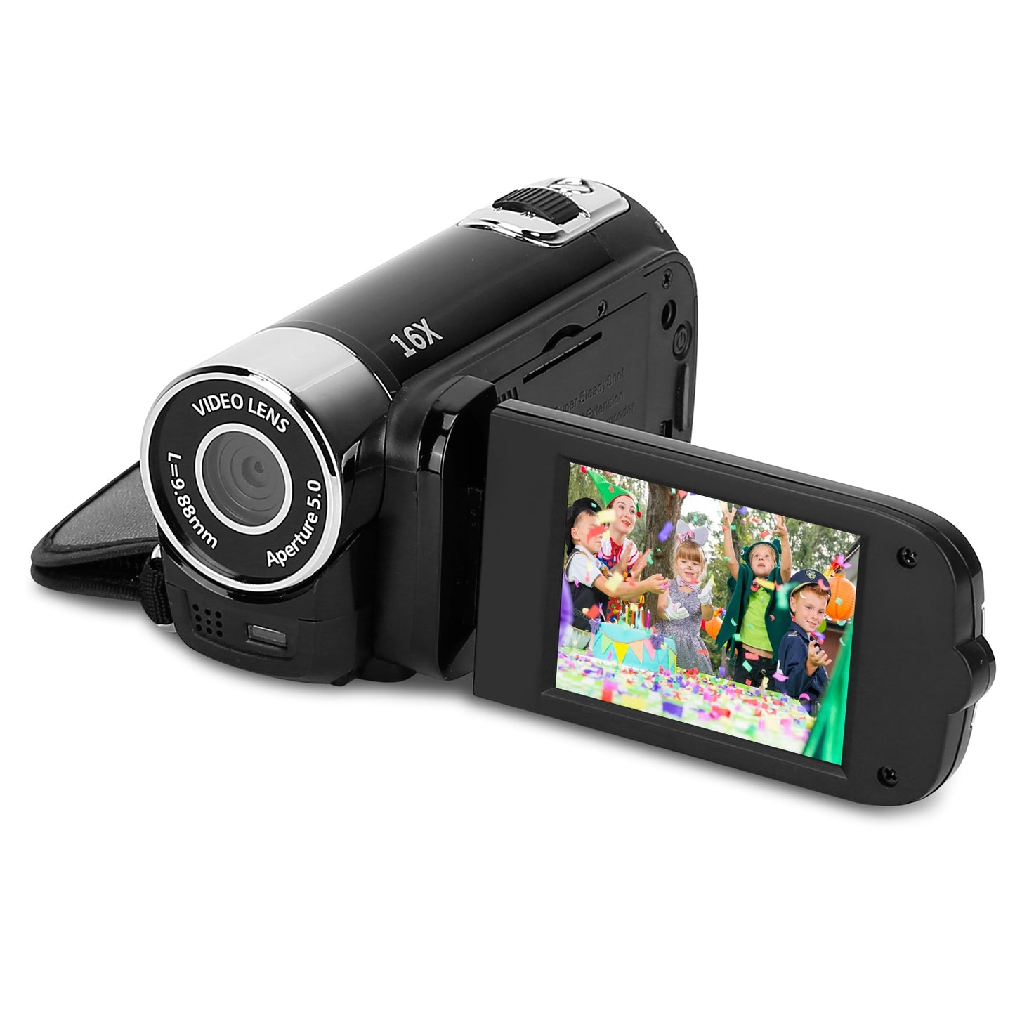 HD 1080P Digital Video Camcorder 2.7in 16X Zoom DV Camera 270° Rotation