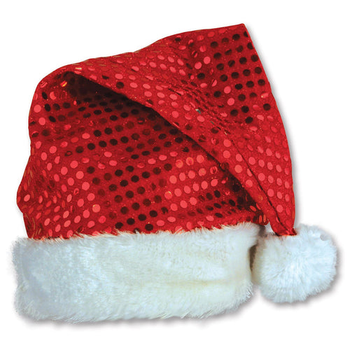 Beistle Red Sequin Santa Hat - Christmas/Winter | Party Supply | Decoration