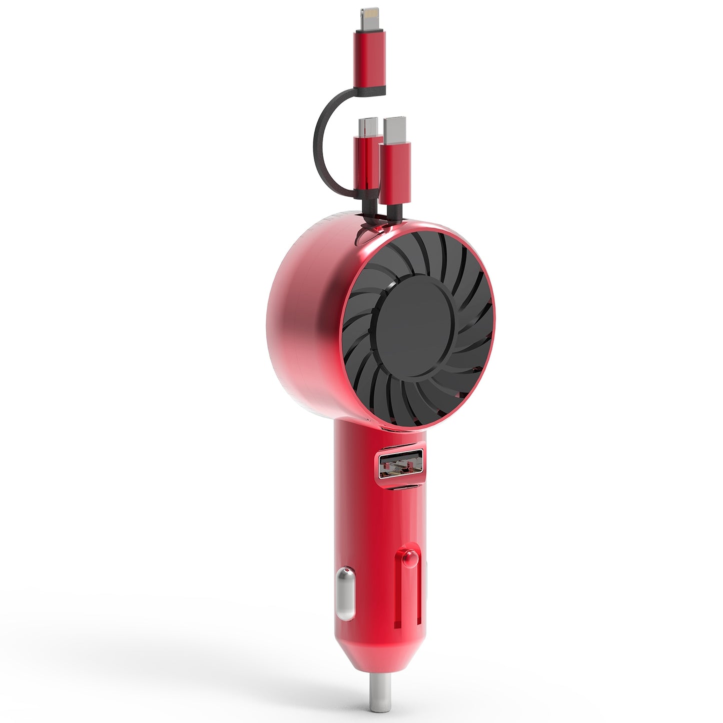 21W 3 In 1 Retractable Car Charger Fast Car Charger Mini Car Phone Charger with