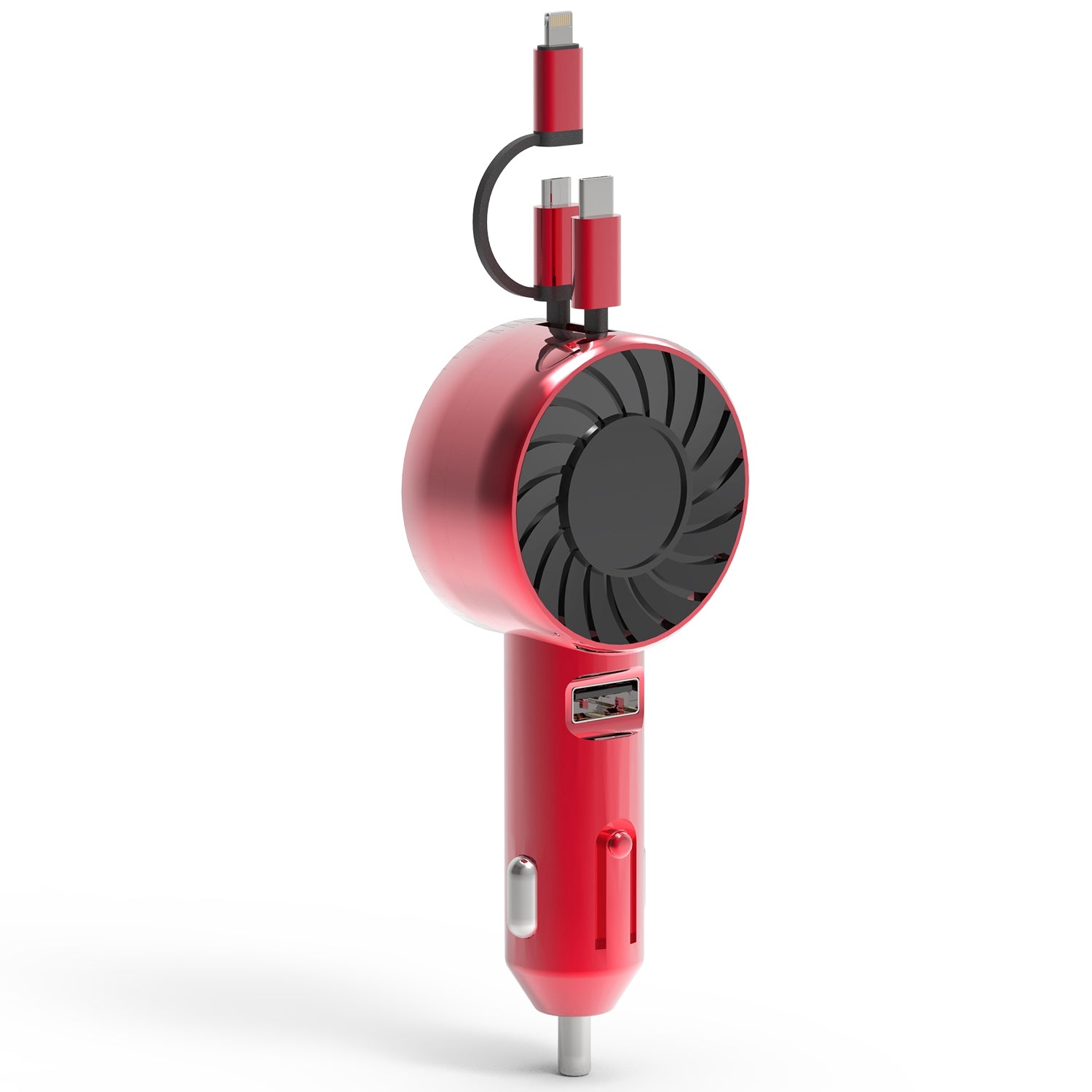 21W 3 In 1 Retractable Car Charger Fast Car Charger Mini Car Phone Charger with