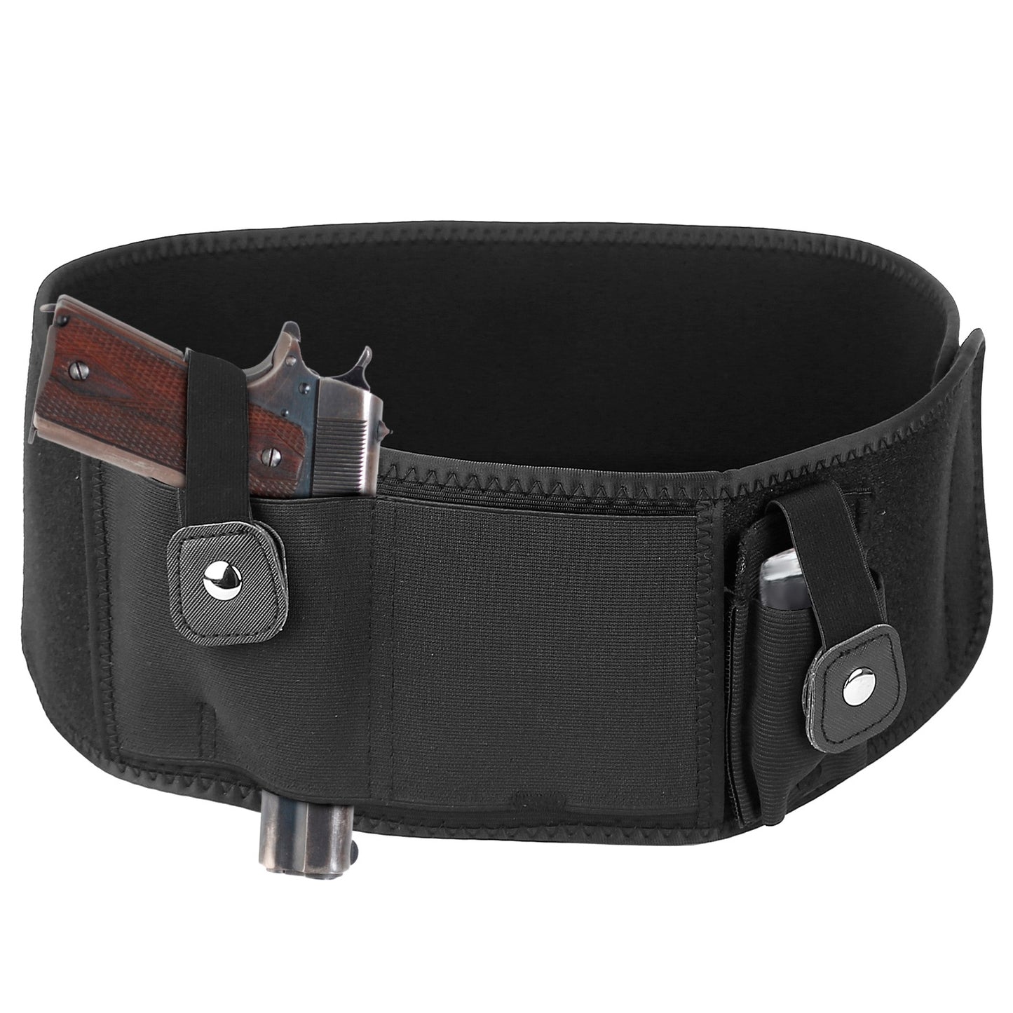 Belly Band Gun Holster Adjustable Waist Carry Tactical Pistol Pouch Breathable