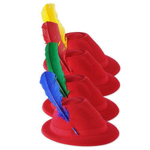 Beistle Red Velour Alpine with feather - Oktoberfest | Party Supply