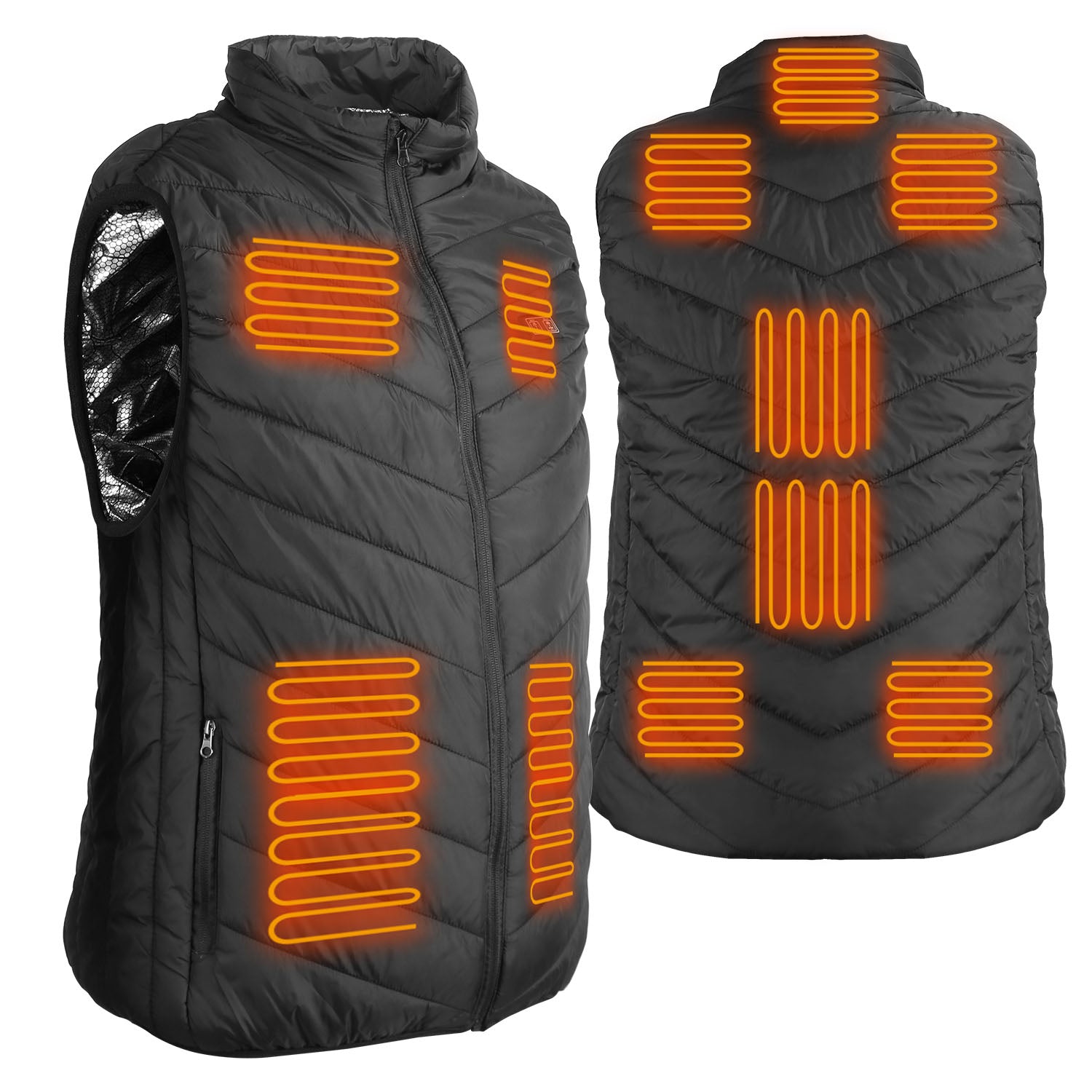 Heated Vest Electric USB Jacket Men Women Heating Coat Thermal Body Warmer 7202