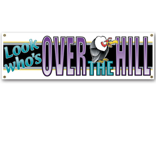 Beistle Over-The-Hill Sign Banner | Party Supply | Decoration