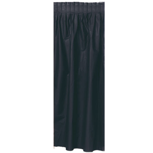 Beistle Black Plastic Table Skirting - General Occasion | Party Supply