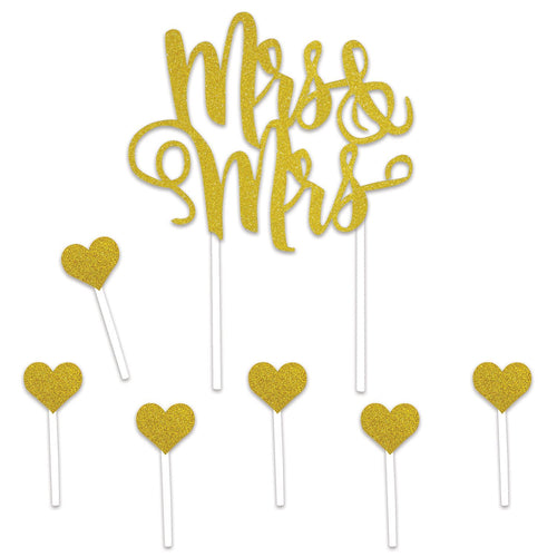 Beistle Mrs and Mrs Cake Topper - Wedding | Party Supply | Decoration