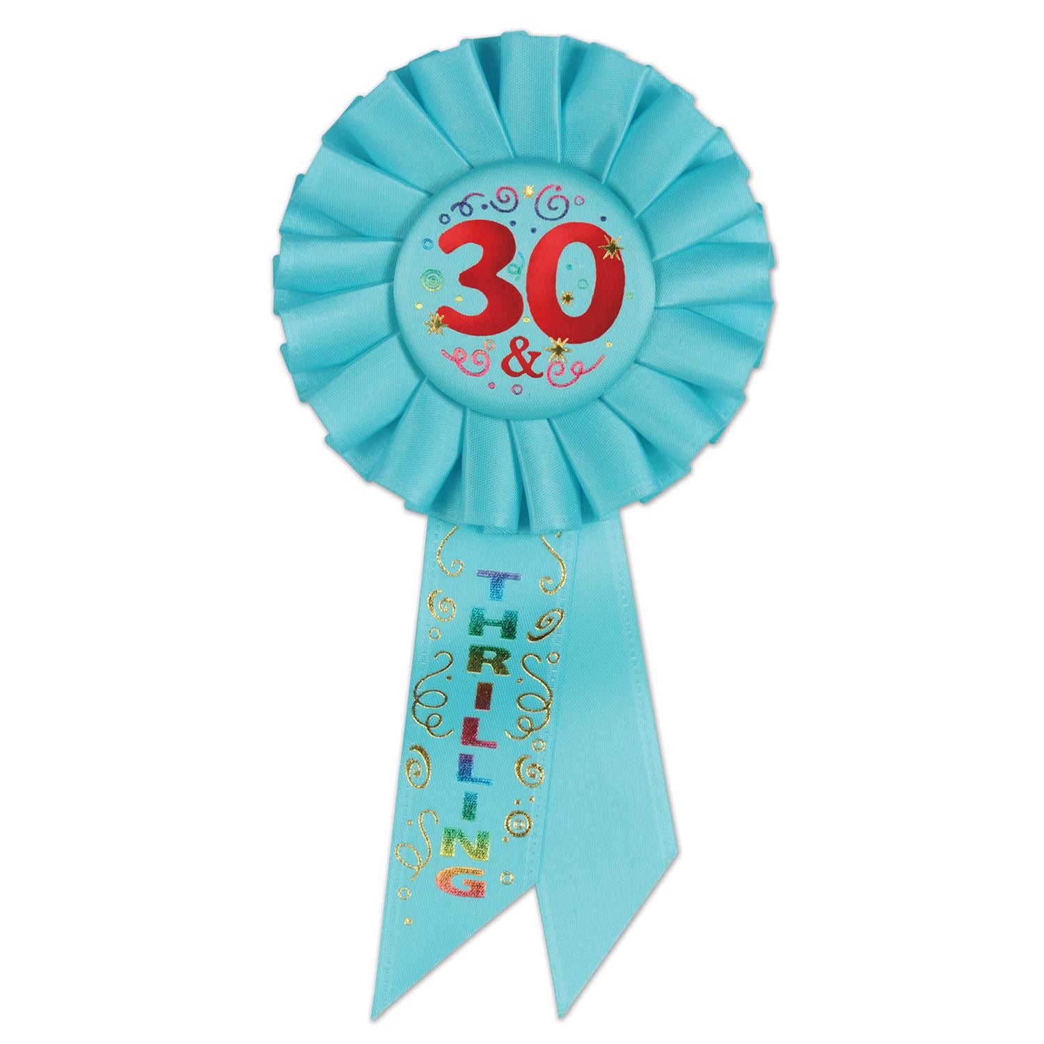 Beistle 30 and Thrilling Rosette Ribbon - Party Supply Decoration for Birthday