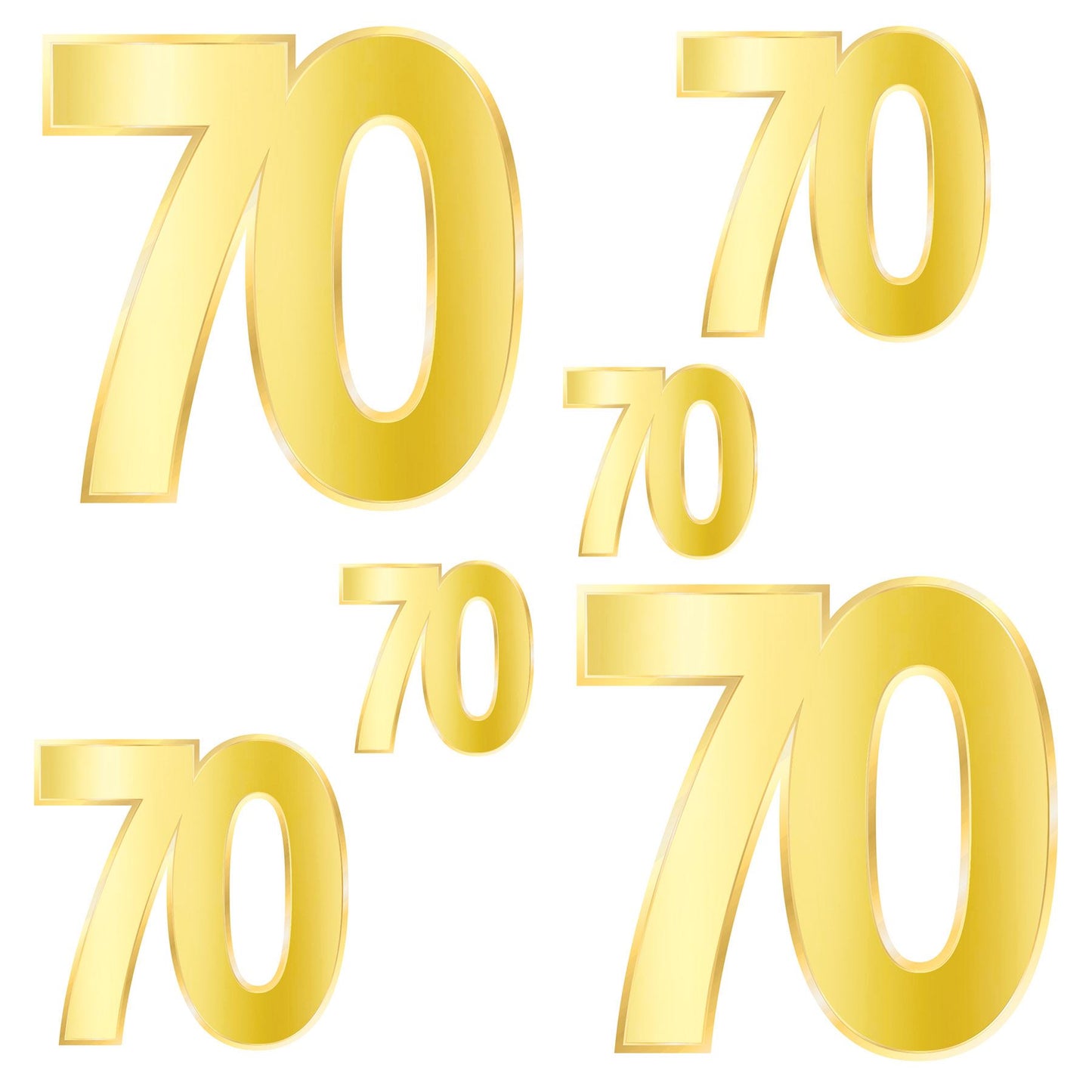 Beistle Foil "70" Birthday Cutouts - Birthday-Age Specific | Party Supply
