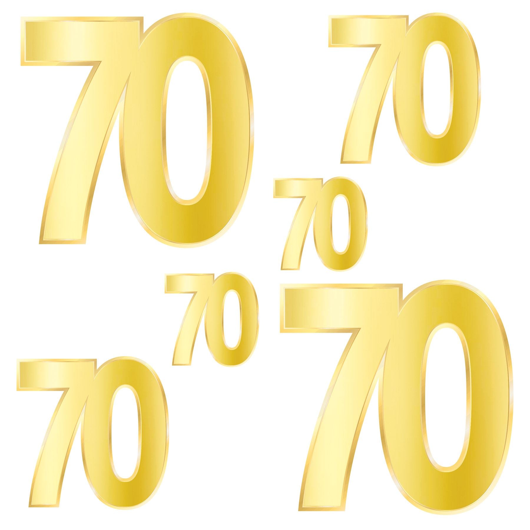 Beistle Foil "70" Birthday Cutouts - Birthday-Age Specific | Party Supply