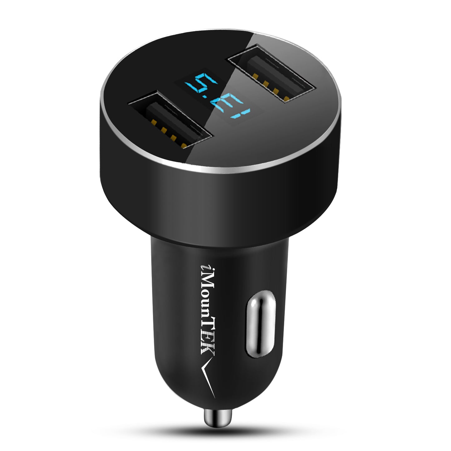 Universal 15W/3.1A Dual USB Car Charger Adapter Aluminum Alloy Fast Car
